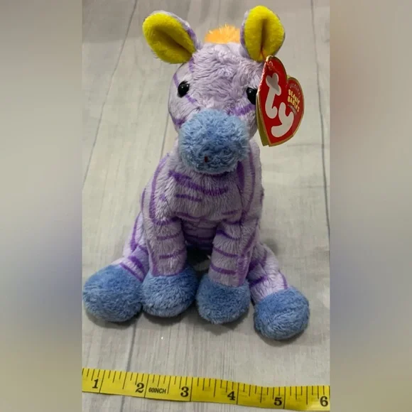 Ty Beanie Baby: Vegas the Zebra Stuffed Animal